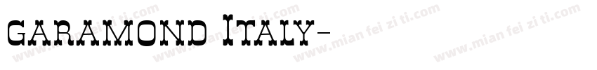 garamond Italy字体转换